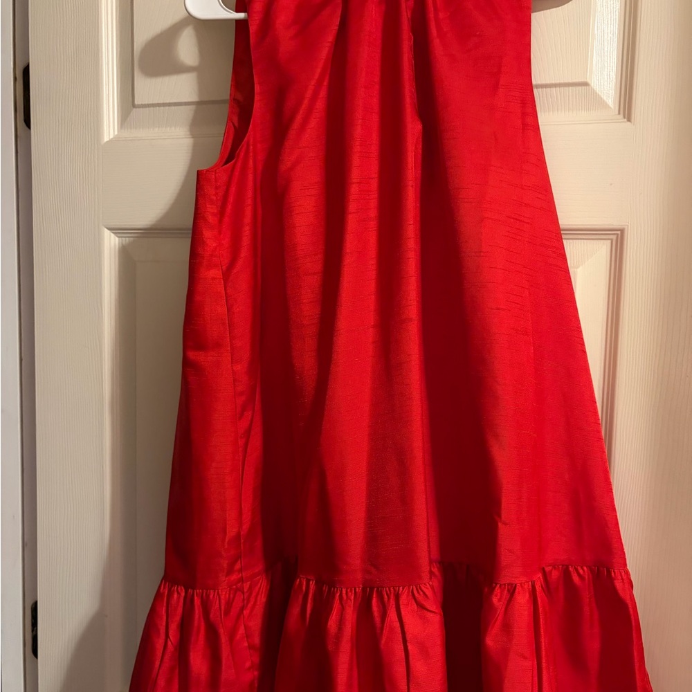Petal & Pup Red Sleeveless Tiered Mini Dress